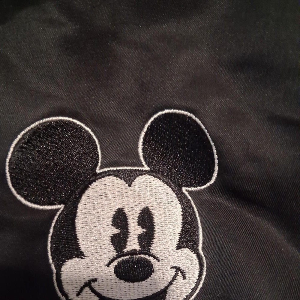 Disney Parks Jacket Mens XL Black Mickey Mouse Hooded Windbreaker Zip Up Coat - Picture 3 of 8